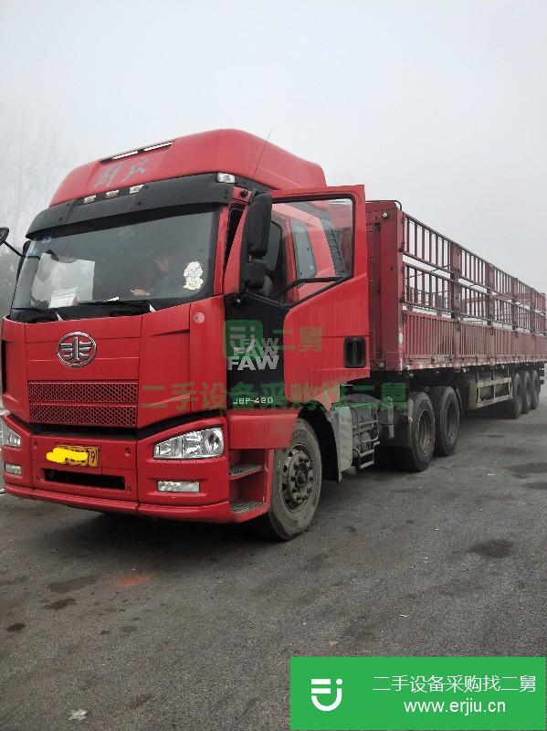 河南出售二手一汽解放J6P高欄載貨車
