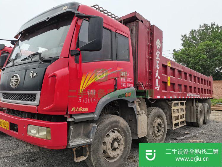 河北出售二手青島解放380馬力自卸車