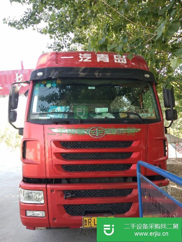 山東出售二手青島天V高欄半掛車