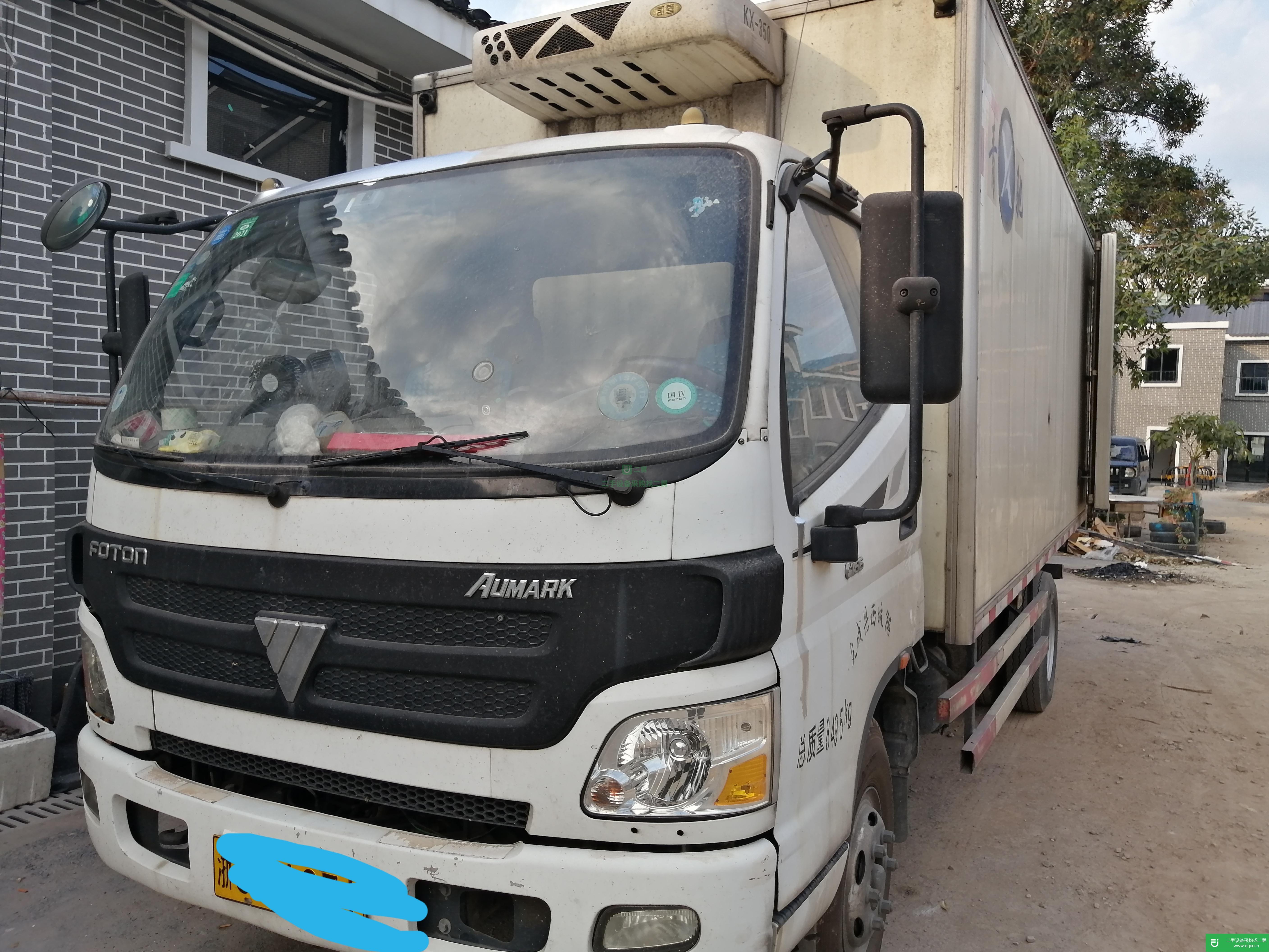 浙江出售二手福田歐馬可冷藏車156馬力