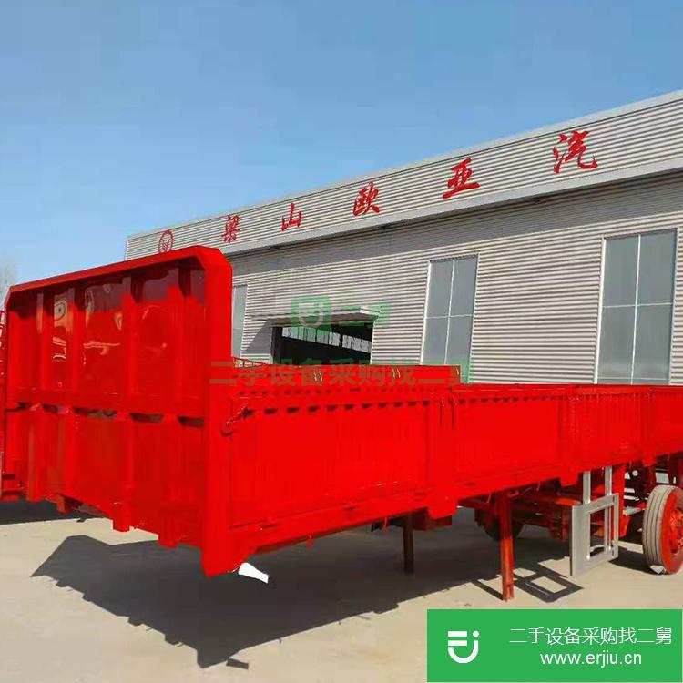 山東出售二手的13米側翻自卸半掛車