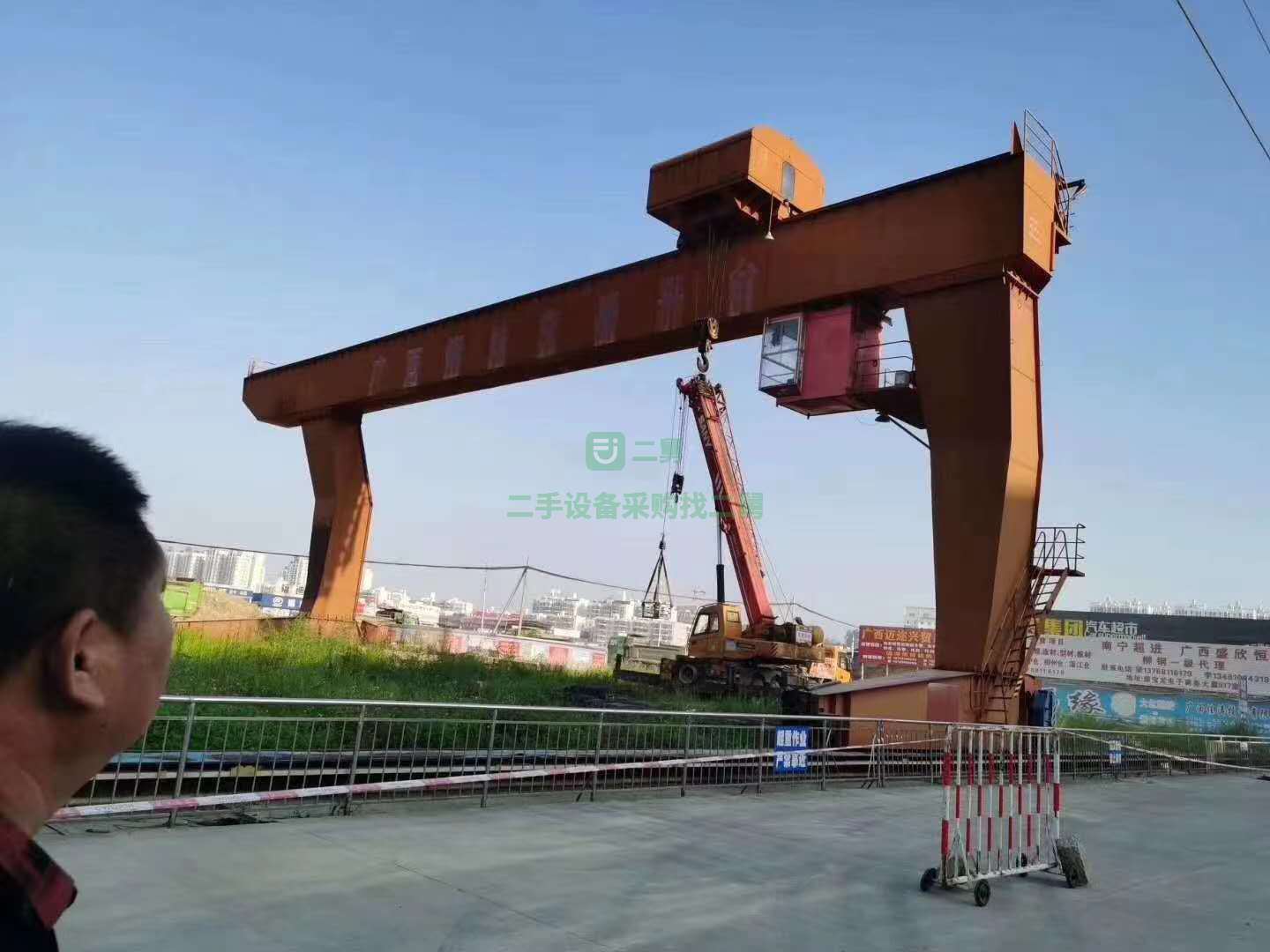 低價(jià)處理二手20噸L型偏掛龍門吊 20噸偏掛龍門行車