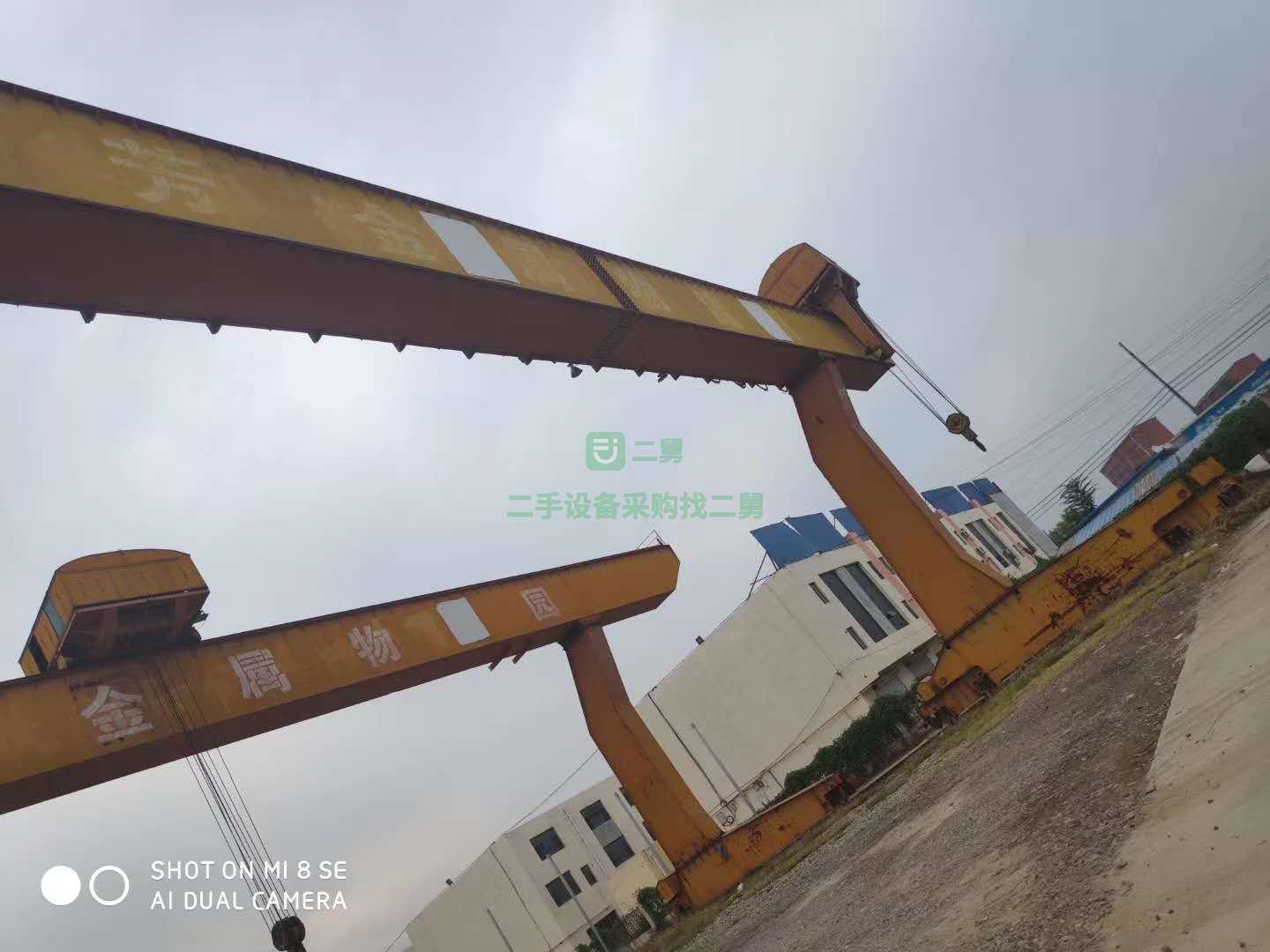 低價處理二手單鉤L型龍門吊跨度35米