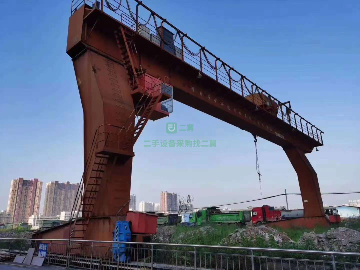 低價(jià)處理二手20噸L型偏掛龍門吊 20噸偏掛龍門行車