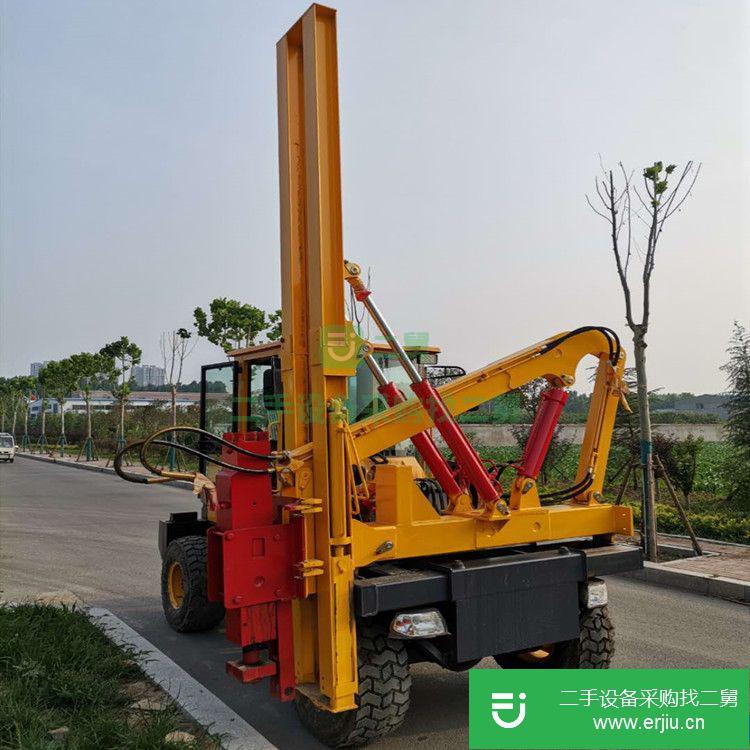 山東低價出售一臺二手護欄打樁機