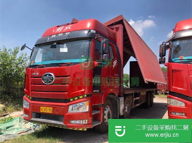 江西出售二手一汽解放J6P前四后八雙飛翼箱式貨車
