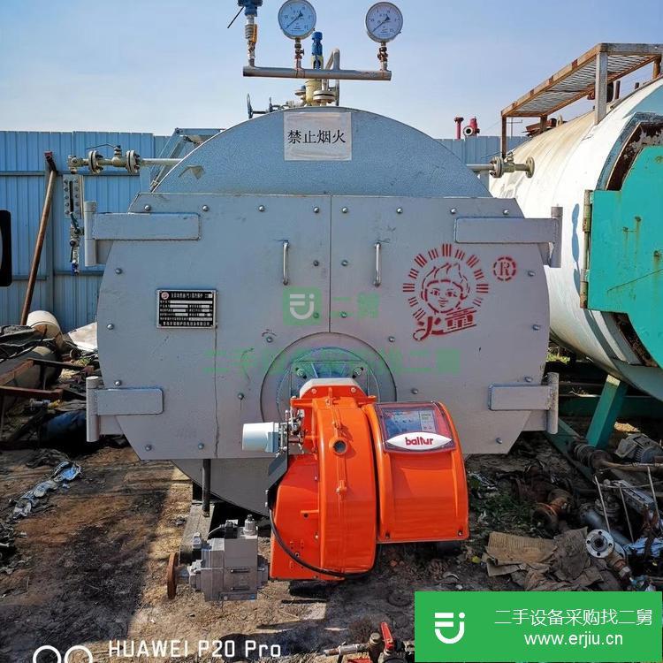 山東出售4噸燃氣安裝少用二手天燃氣蒸汽鍋爐25公斤壓力