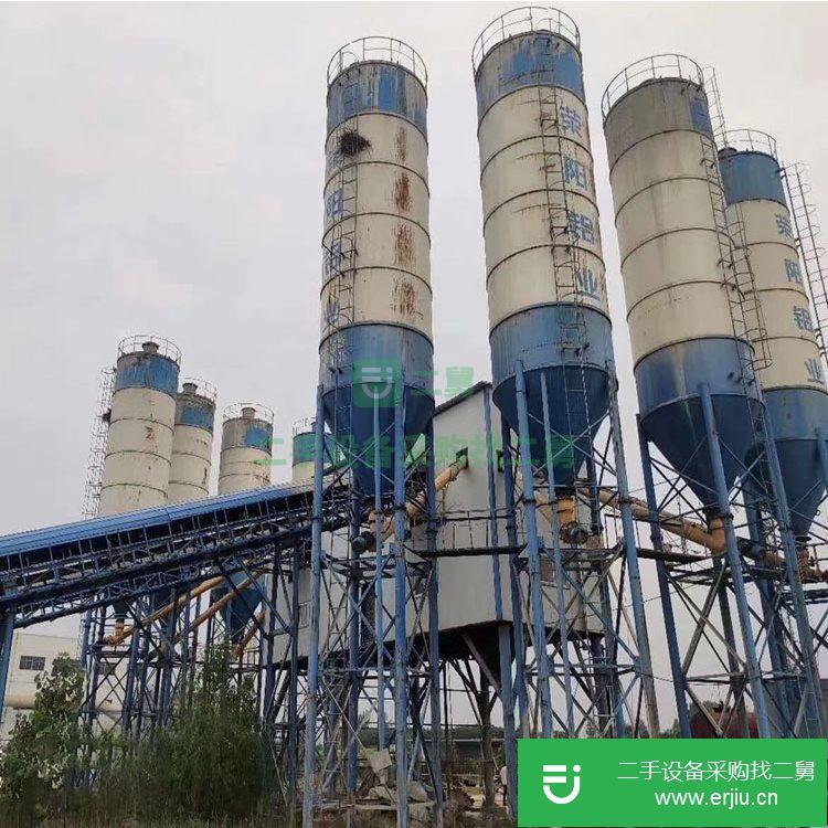 河南出售二手雙線120型混凝土攪拌站