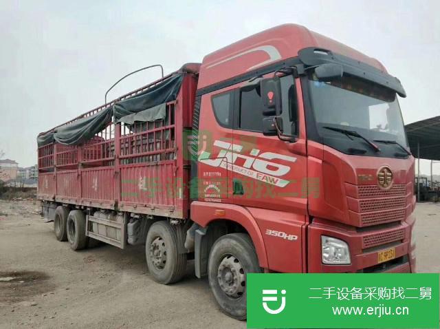 江西出售二手解放J6P前四后八高欄貨車