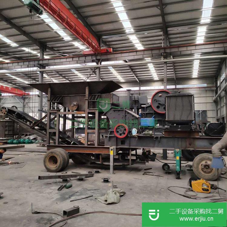 河南低價出售一臺二手九成新移動式制砂機(jī)