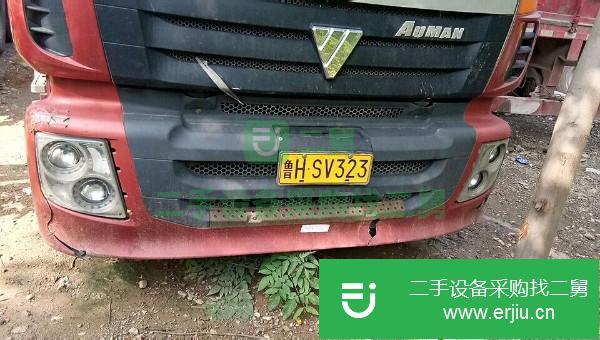 山東低價出售一臺歐曼ETX牽引車帶13米高低板高欄半掛車
