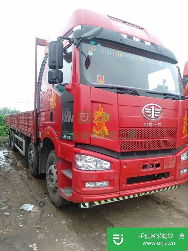 河北出售二手解放J6P前四后八平板車