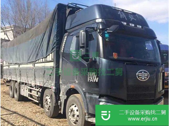 遼寧出售二手一汽解放J6前四后八倉柵載貨車