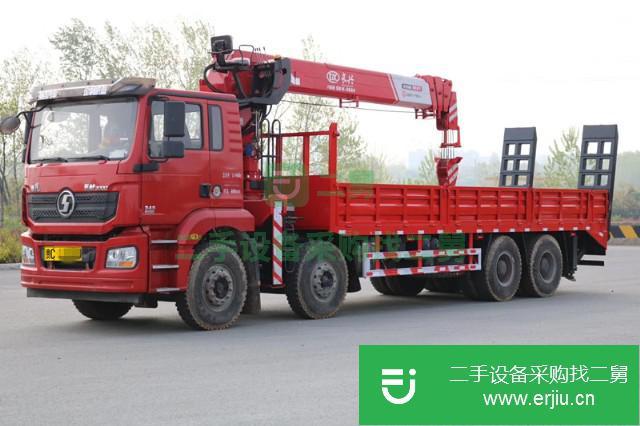 湖北出售二手陜汽重卡德龍M3000前四后八340馬力隨車吊