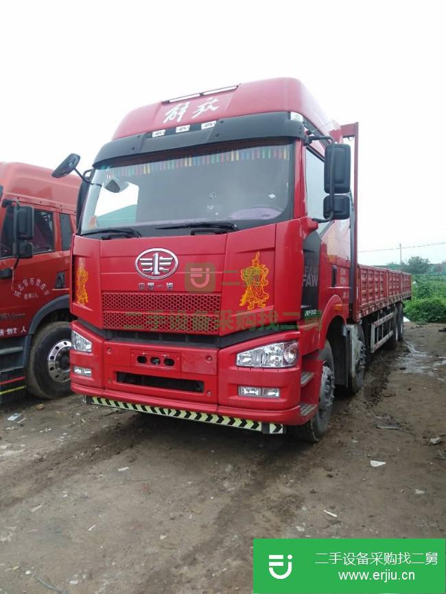 河北出售二手解放J6P前四后八平板車