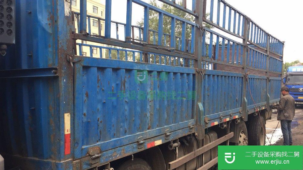 黑龍江出售二手解放悍威前四后四高欄貨車