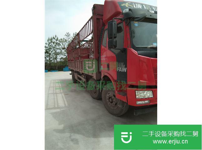 陜西出售二手一汽解放J6高欄前四后四高欄載貨車