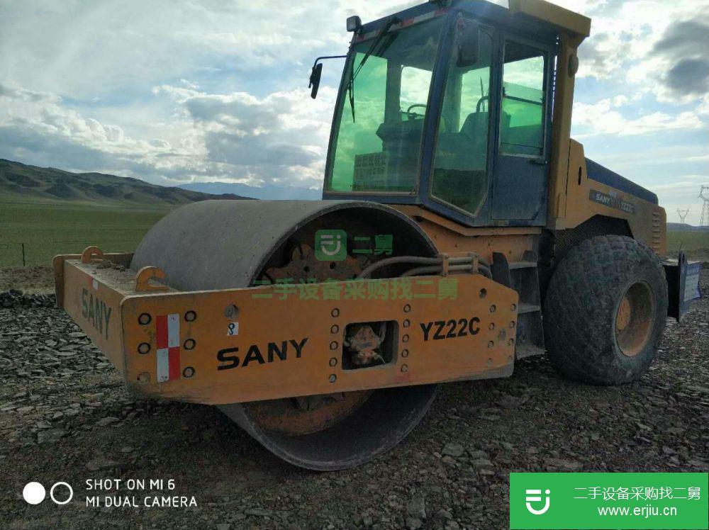 新疆出售二手三一重工YZ22C壓路機