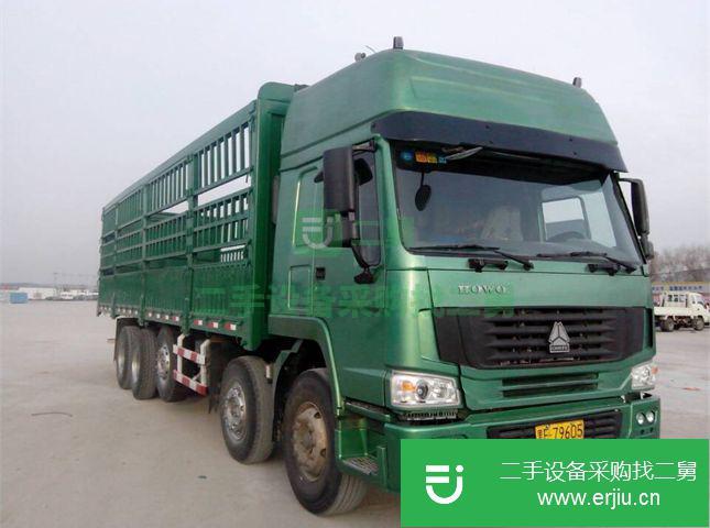黑龍江出售二手中國重汽前四后八高欄貨車
