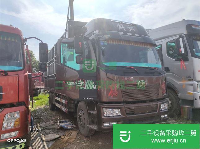 江西出售二手一汽解放J6L單橋倉柵載貨車