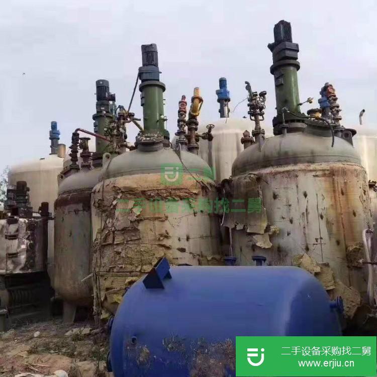 山東出售二手5000L搪瓷反應釜