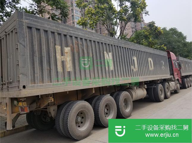河南出售二手陜汽德龍側翻自卸半掛車
