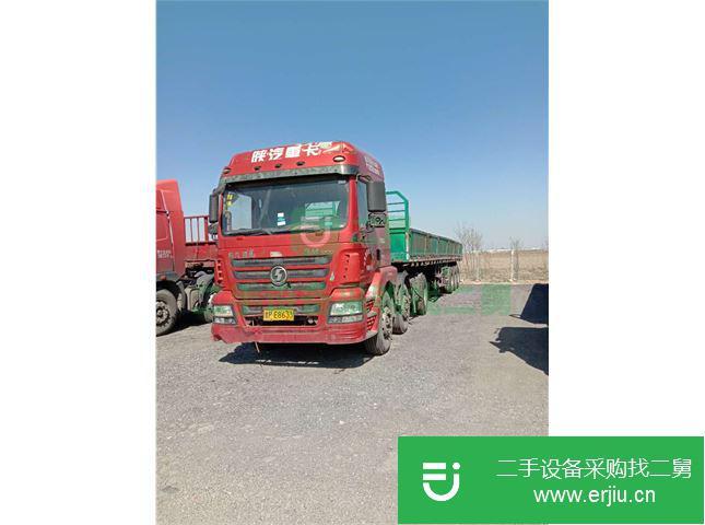 山東出售二手陜汽重卡德龍牽引車   375馬力