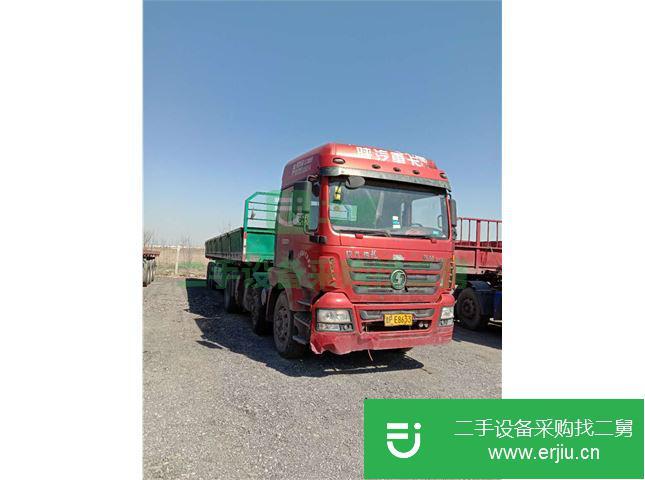 山東出售二手陜汽重卡德龍牽引車   375馬力