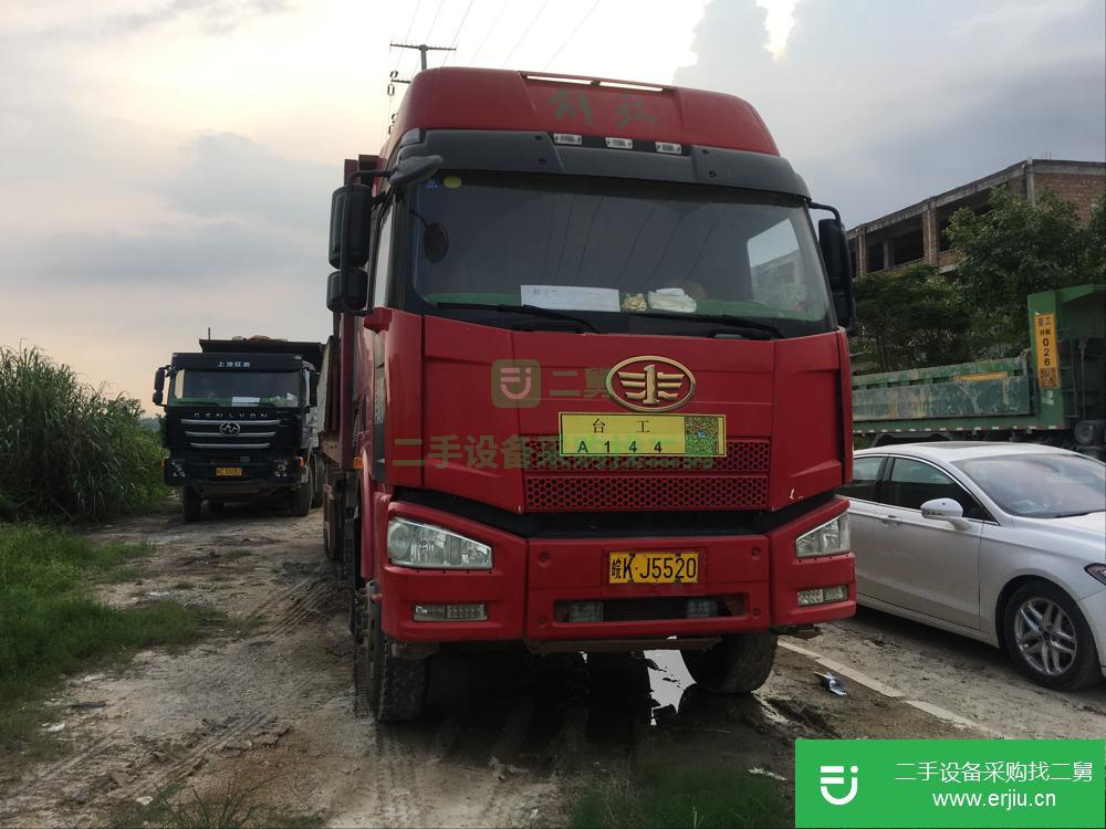 福建出售二手解放J6前四后八自卸貨車