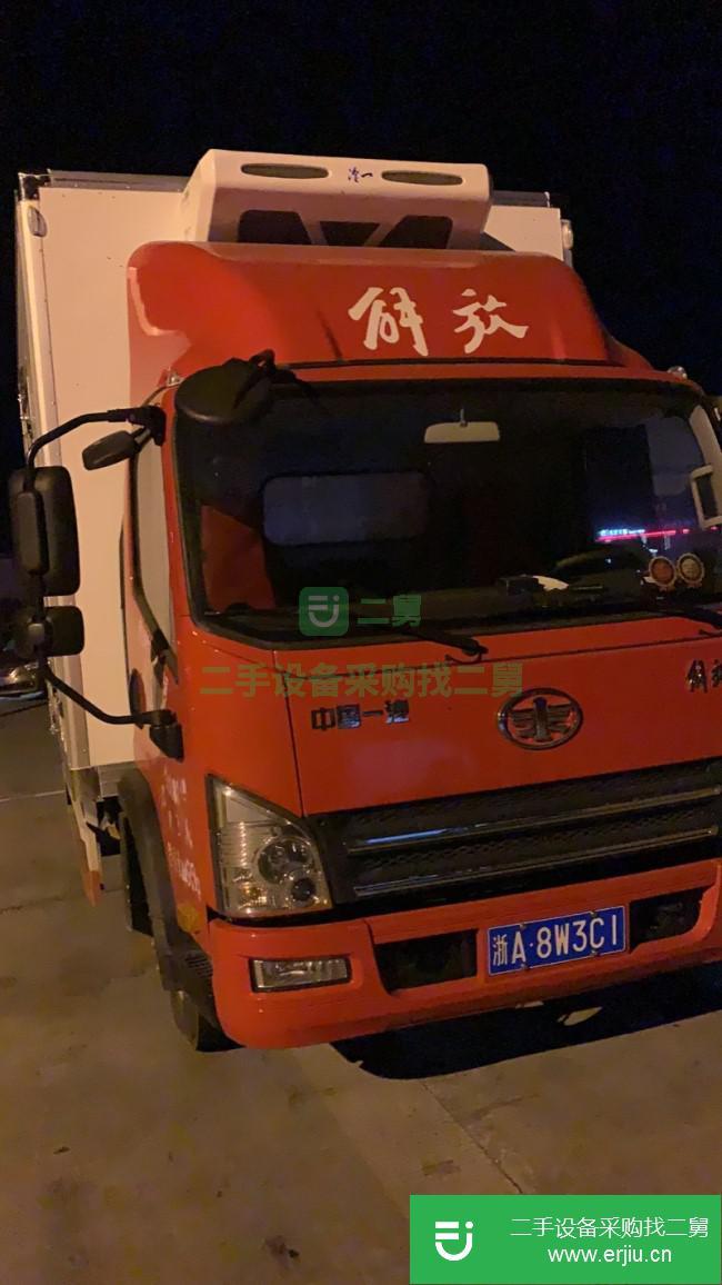 浙江出售二手一汽解放冷藏車