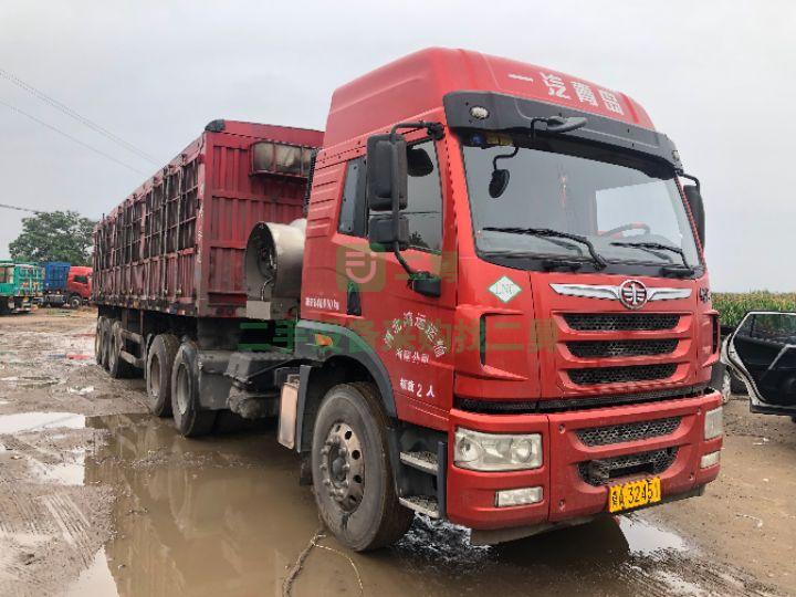 出售1年7個(gè)月悍威400天然氣車帶11米永達(dá)掛牽引車！車況精品