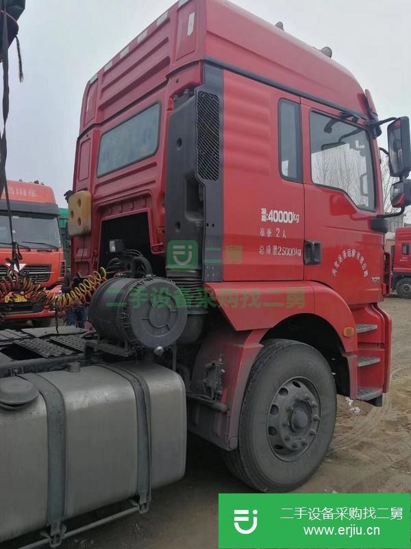 河北出售二手雙驅德龍牽引車  375馬力