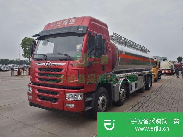湖北出售二手解放J6鋁合金油罐車