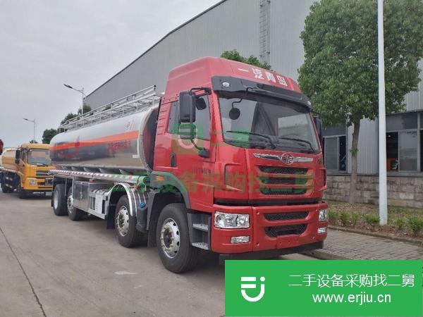 湖北出售二手解放J6鋁合金油罐車