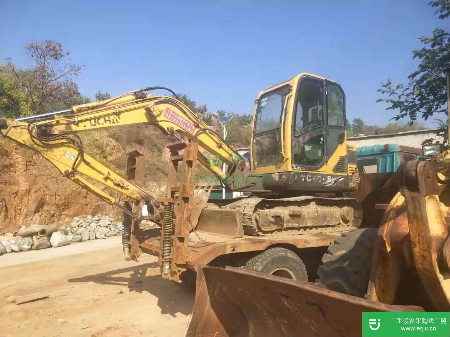 河北出售二手玉柴YC55-8挖掘機(jī)