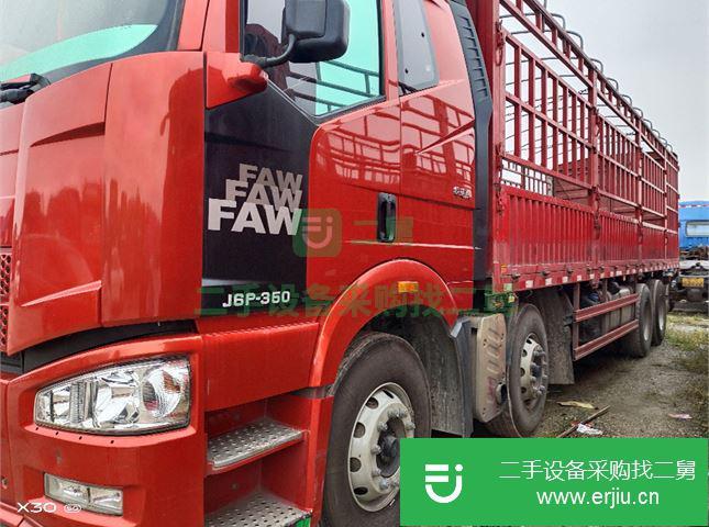 江西出售二手一汽解放J6P前四后八高欄載貨車