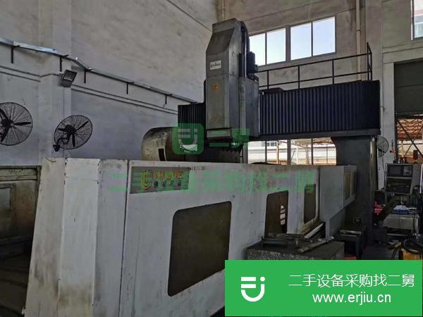 江蘇出售轉讓二手佛威4027龍門車床加工中心，帶刀庫,齒輪頭三菱M70系統帶排屑機帶光柵尺,含側銑頭