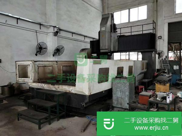 江蘇出售轉讓二手佛威4027龍門車床加工中心，帶刀庫,齒輪頭三菱M70系統帶排屑機帶光柵尺,含側銑頭