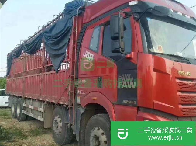 江西出售二手一汽解放J6P前四后八高欄載貨車