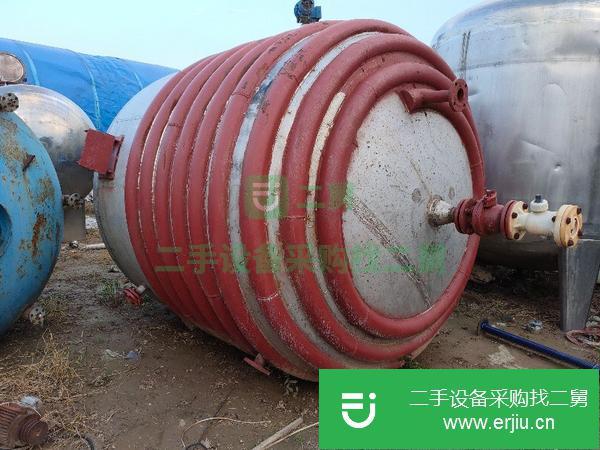 山東出售二手不銹鋼外盤管反應釜