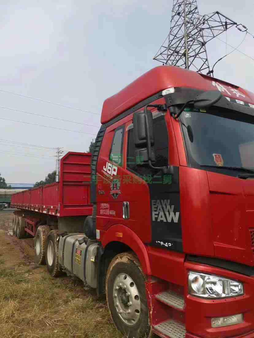 河北出售二手的精品國五解放J6P420馬力牽引車