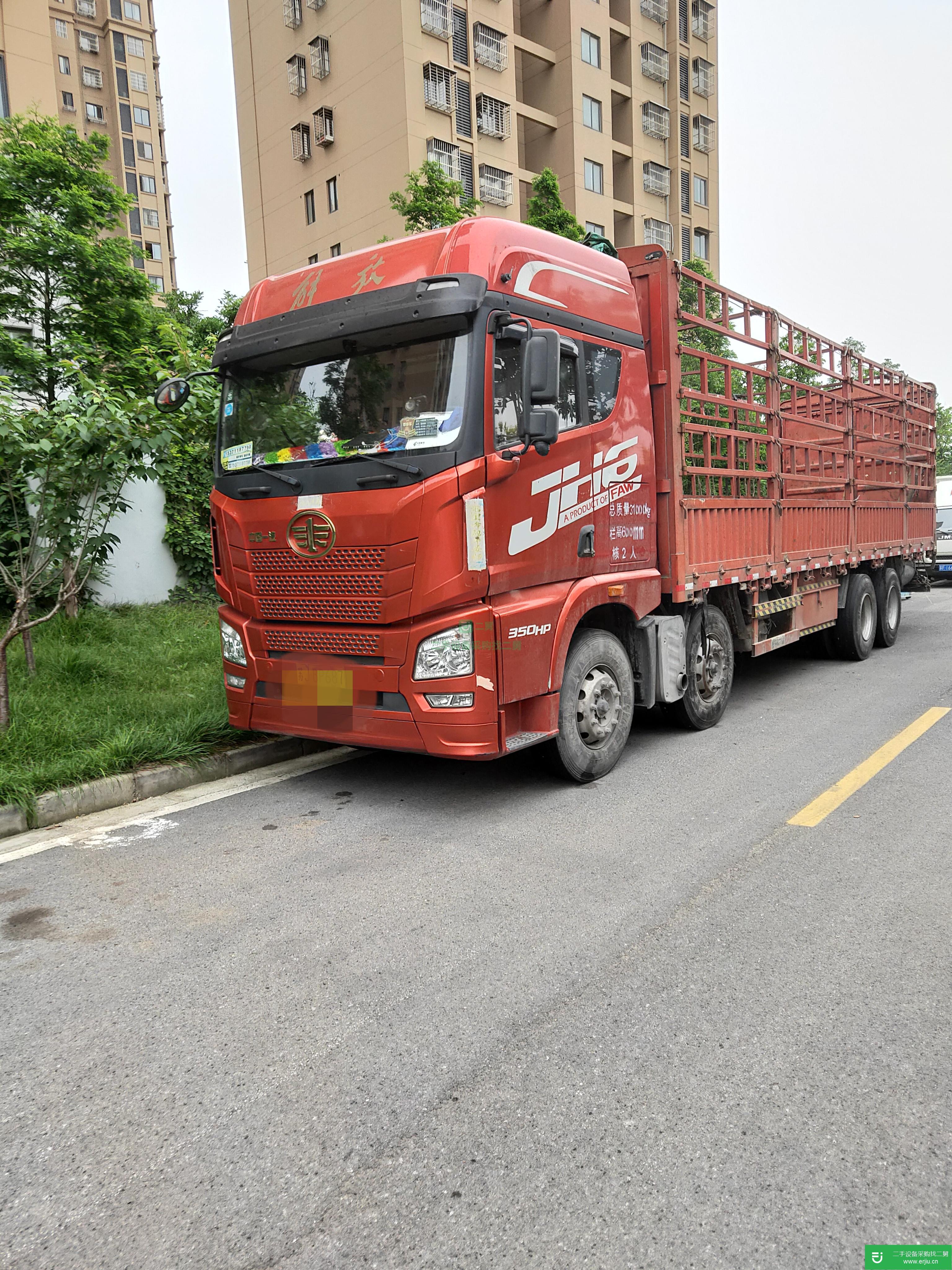 江蘇出售二手青島解放高欄載貨車