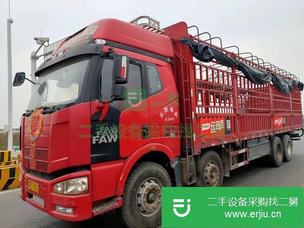 河北出售二手解放勾六前四后八倉柵載貨車