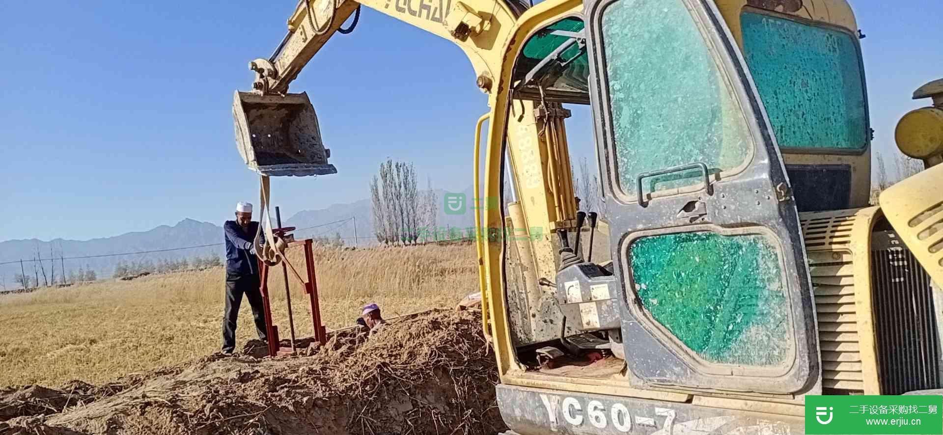 寧夏出售二手玉柴YC60-7挖掘機