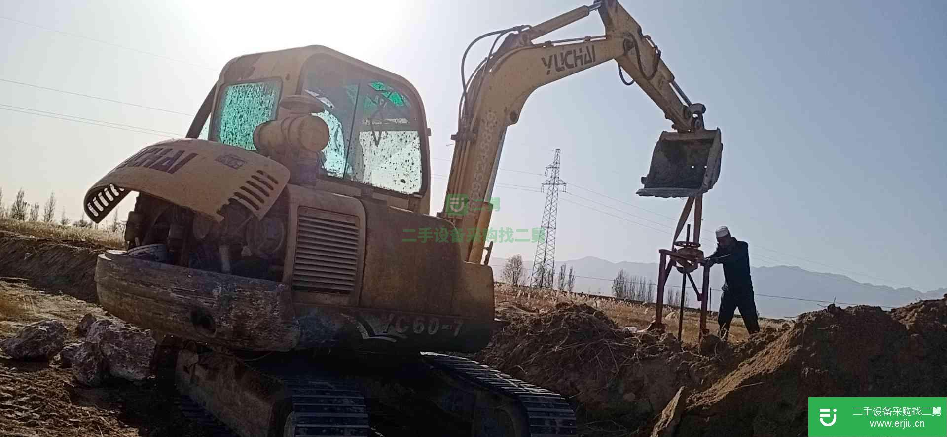 寧夏出售二手玉柴YC60-7挖掘機