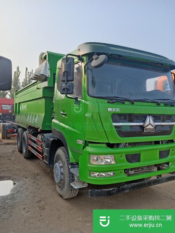 遼寧出售轉讓18年國五綠色環保后八輪斯太爾自卸車 帶電動篷布