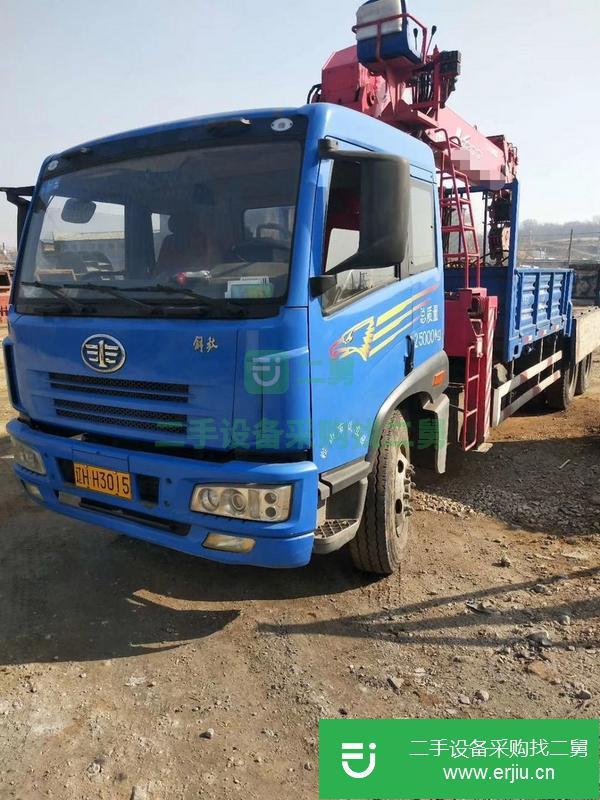 湖南出售二手解放底盤，古河12噸吊車