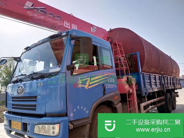 湖南出售二手解放底盤，古河12噸吊車