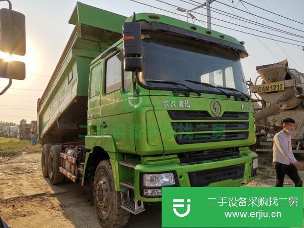 湖北出售二手精品陜汽德龍自卸車 后八輪環(huán)保綠