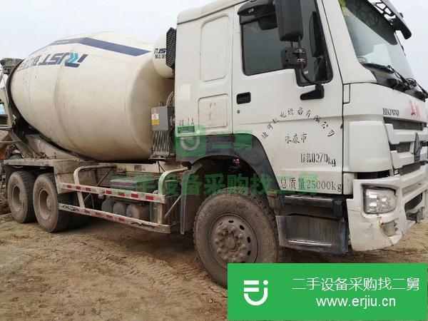 河南出售二手豪沃國五大14方攪拌車
